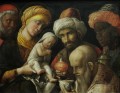 La Adoración de los Magos pintor renacentista Andrea Mantegna
